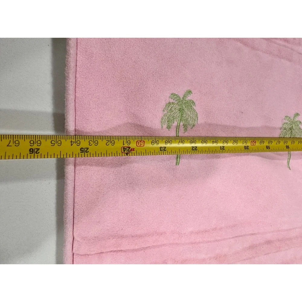Lilly Pulitzer Pink Faux Suade Palm Tree‎ Standard Pillow Sham Pillow Cover